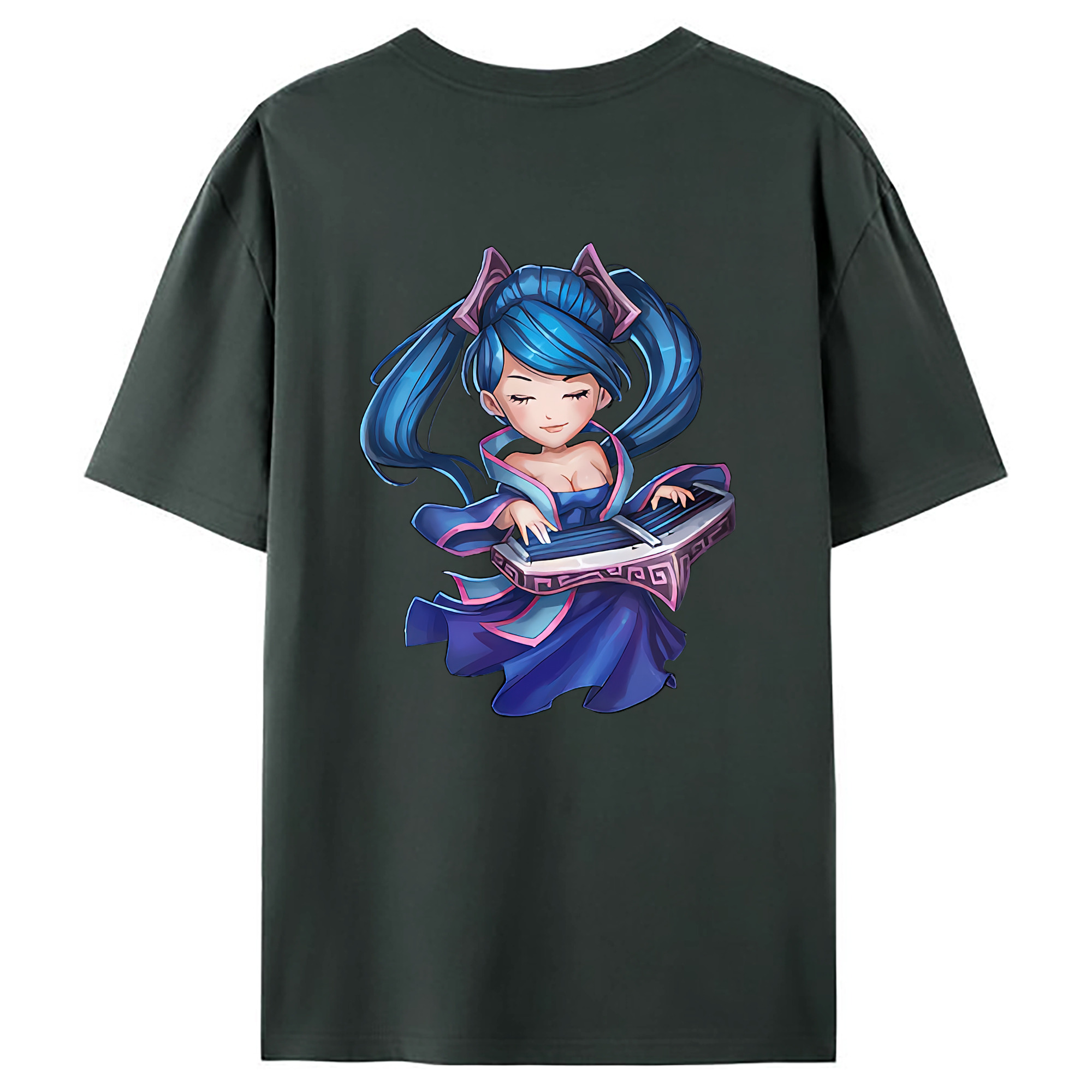 （画像用） リーグ・オブ・レジェンド League of Legends LOL 綿100％ メンズ半袖Tシャツ（バックプリント） 通気性